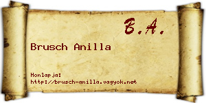 Brusch Anilla névjegykártya